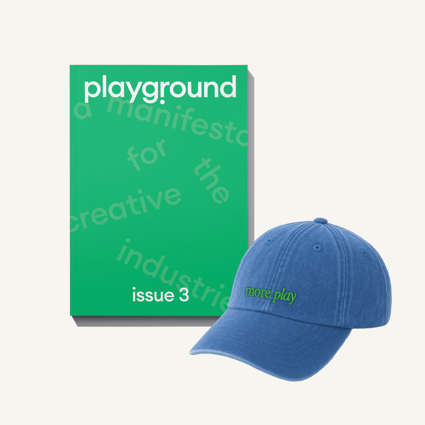 Playground Magazine Issue 3 + 'More Play' Cap in Blue