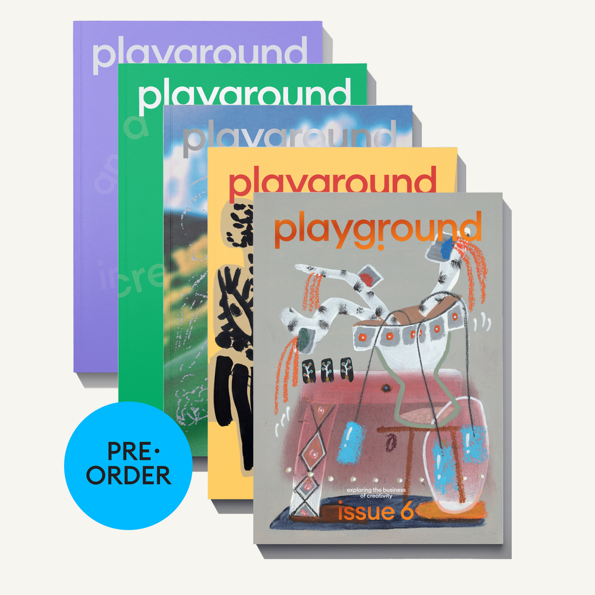 Issues 2-6 of Playground Magazine