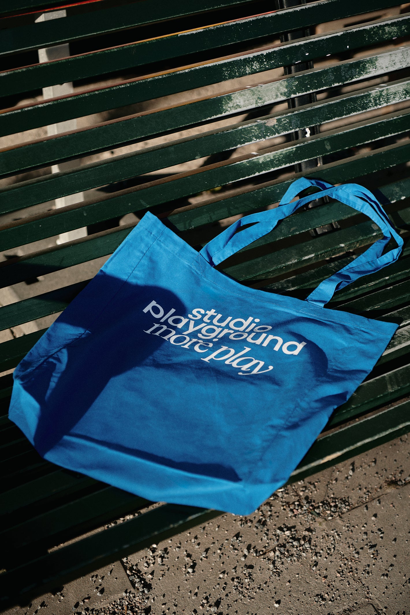 'more play' tote bag